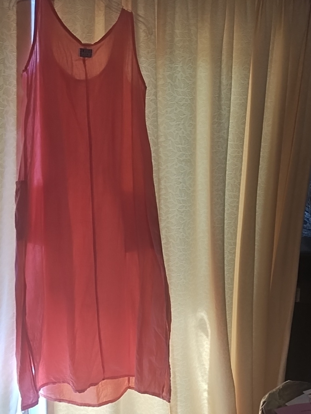 Coral Colored  Maxi  Summer Dress